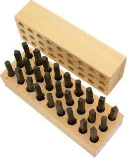 1/8" Letter & Number Hand Stamp Set 36 PCS