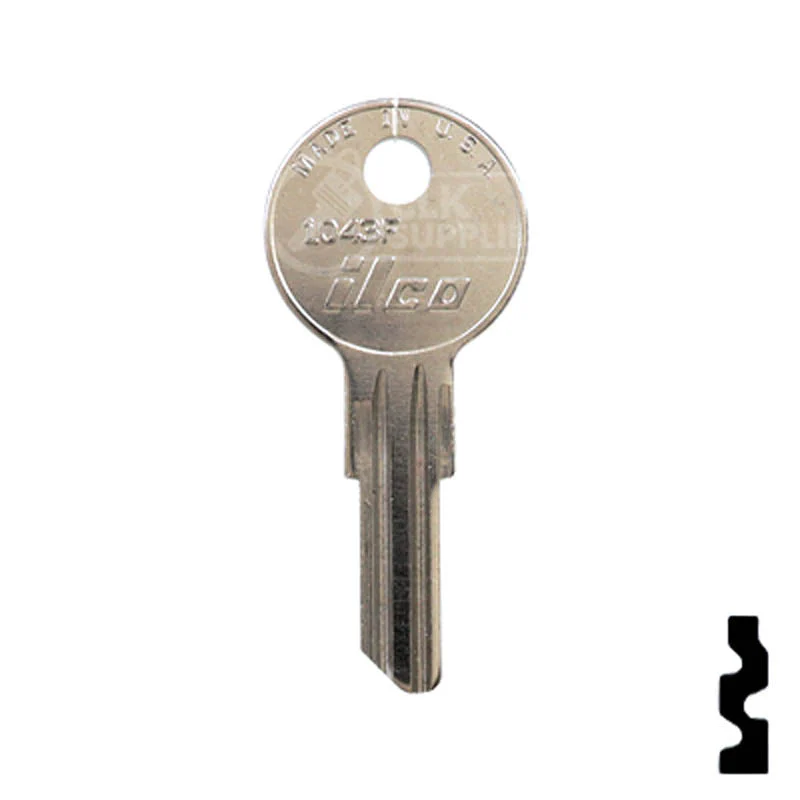 Uncut Key Blank | Illinois, Eberhard | 1043F
