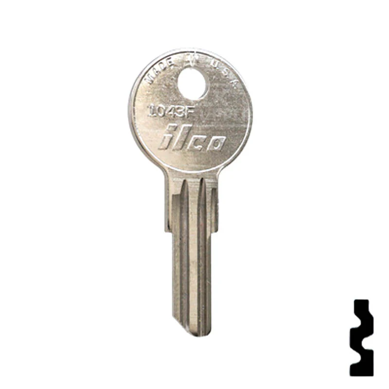 Uncut Key Blank | Illinois, Eberhard | 1043F - Image 2