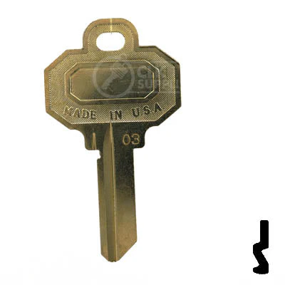 Uncut Key Blank | Baldwin | 1510, BW2 - Image 24
