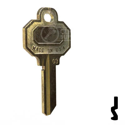 Uncut Key Blank | Baldwin | 1510, BW2 - Image 3