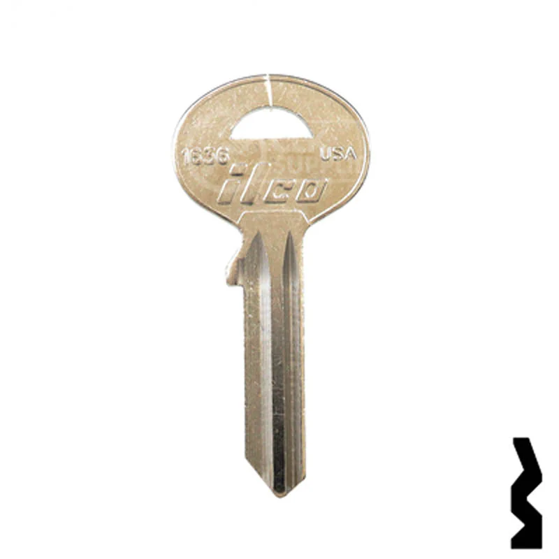 Uncut Key Blank | Sun Wilson Diplomat | 1636 - Image 2