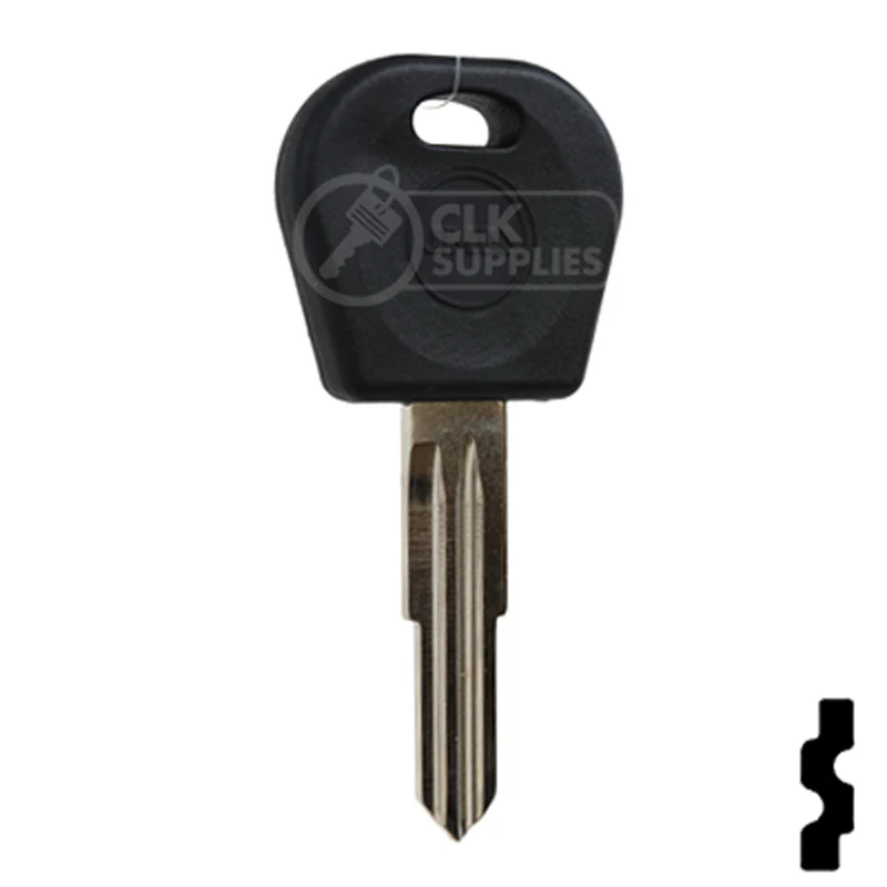 Uncut OEM Transponder Key Blank | Chevrolet Aveo, Pontiac G3 (DWO4RT6) 48 Chip - Image 3