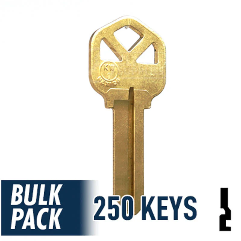 Uncut Key Blank | Kwikset | KW1 - 250 Pack - Image 3