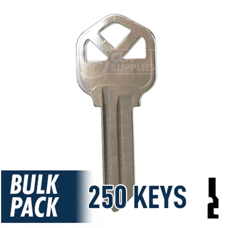 Uncut Key Blank | Kwikset | KW1 - 250 Pack (Nickel Plated) - Image 11