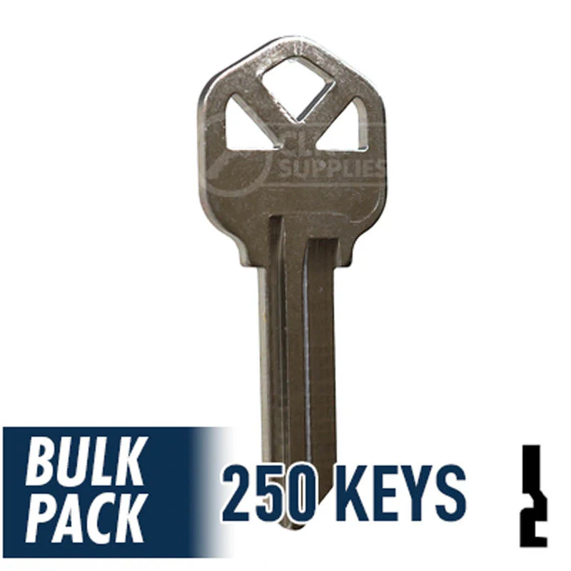 Uncut Key Blank | Kwikset | KW1 - 250 Pack (Nickel Plated) - Image 14