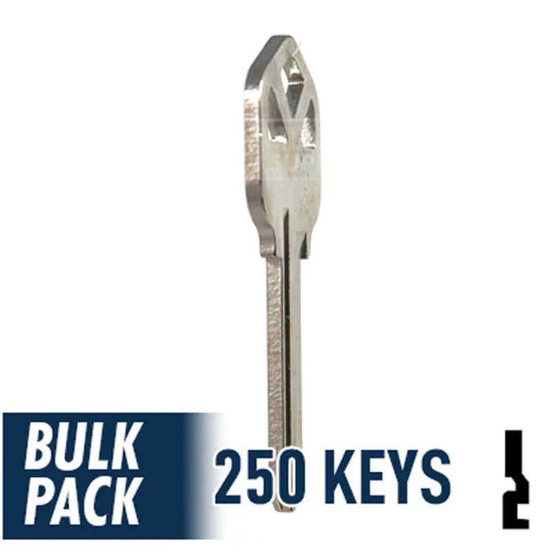 Uncut Key Blank | Kwikset | KW1 - 250 Pack (Nickel Plated) - Image 17