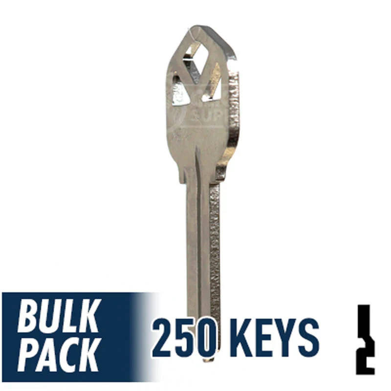 Uncut Key Blank | Kwikset | KW1 - 250 Pack (Nickel Plated) - Image 20