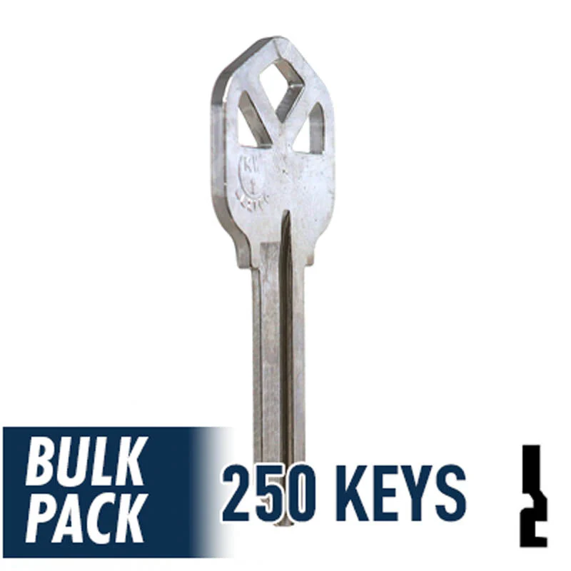Uncut Key Blank | Kwikset | KW1 - 250 Pack (Nickel Plated) - Image 4