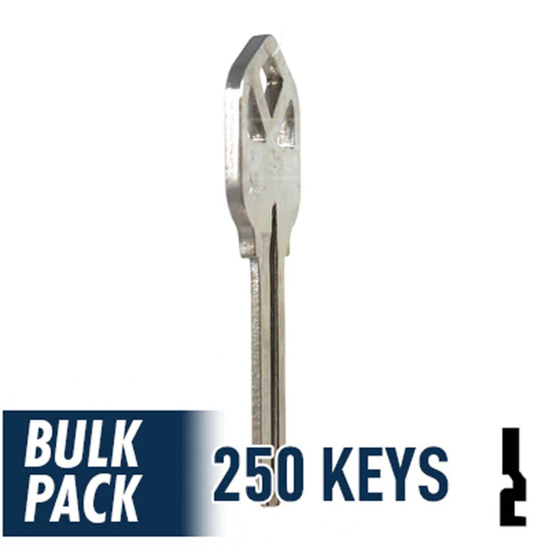Uncut Key Blank | Kwikset | KW1 - 250 Pack (Nickel Plated) - Image 5