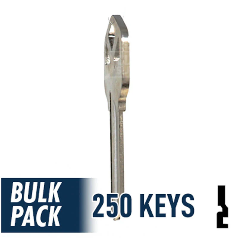 Uncut Key Blank | Kwikset | KW1 - 250 Pack (Nickel Plated) - Image 7