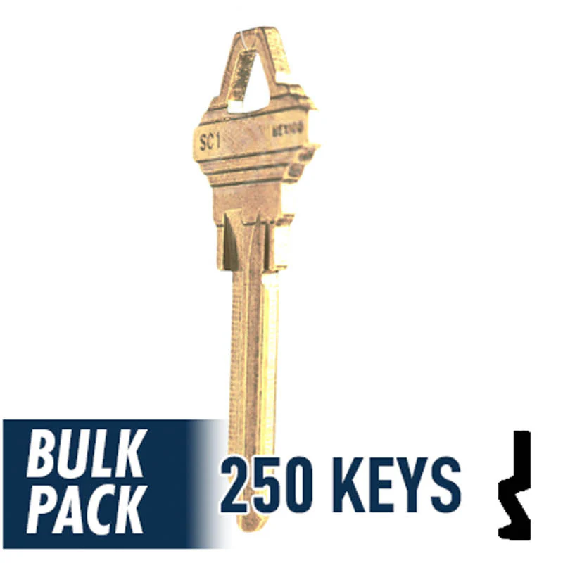 Uncut Key Blank | Schlage | SC1 - 250 Pack - Image 21