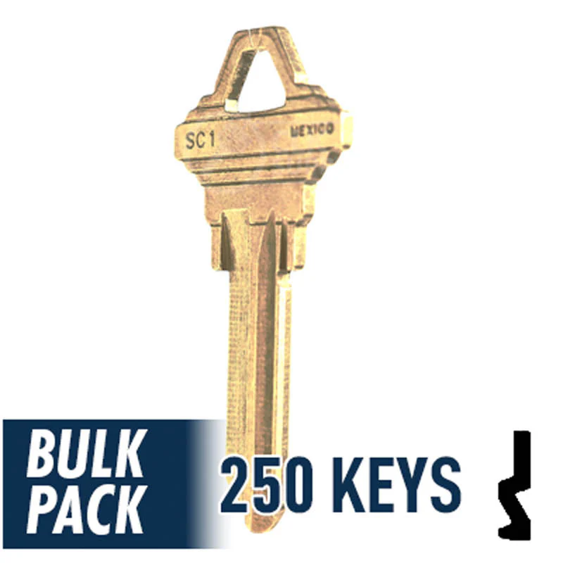 Uncut Key Blank | Schlage | SC1 - 250 Pack - Image 22