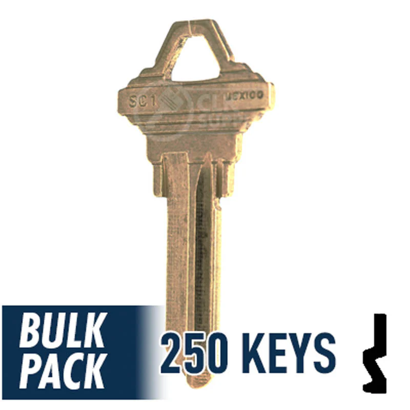 Uncut Key Blank | Schlage | SC1 - 250 Pack - Image 23
