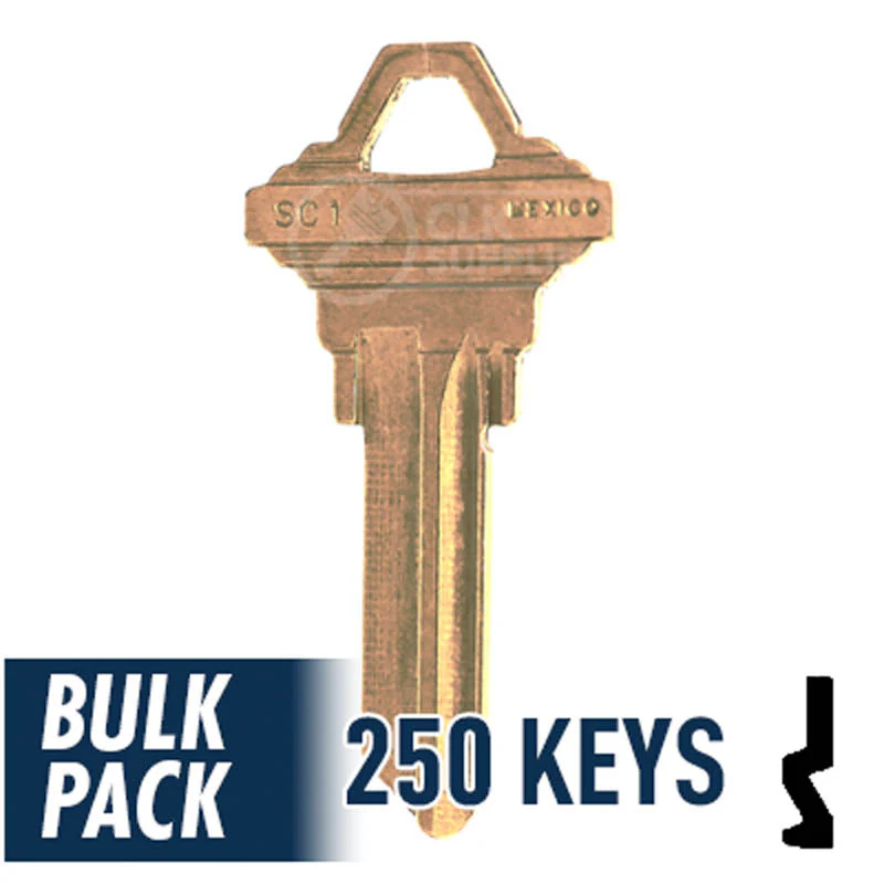 Uncut Key Blank | Schlage | SC1 - 250 Pack - Image 24