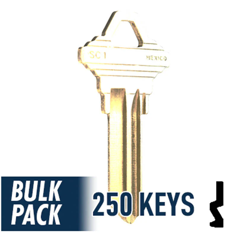 Uncut Key Blank | Schlage | SC1 - 250 Pack - Image 3