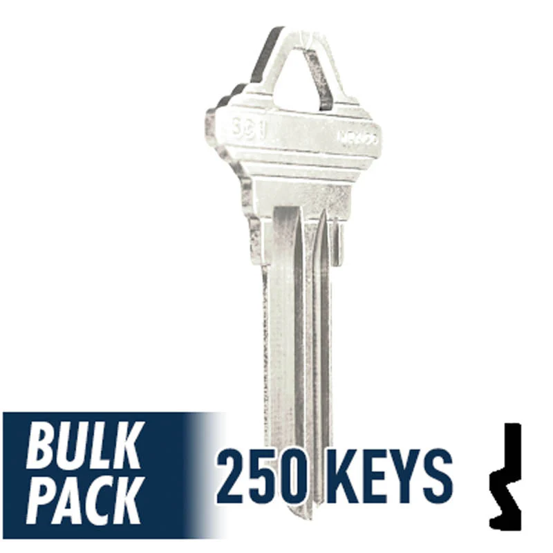 Uncut Key Blank | Schlage | SC1 - 250 Pack ( Nickel Plated ) - Image 4