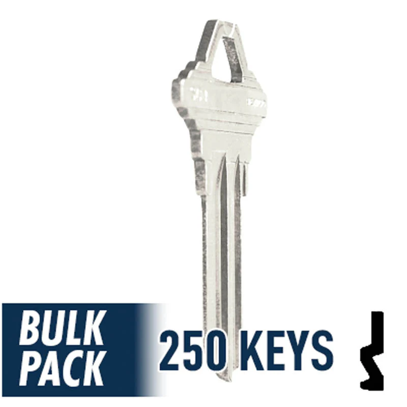 Uncut Key Blank | Schlage | SC1 - 250 Pack ( Nickel Plated ) - Image 5