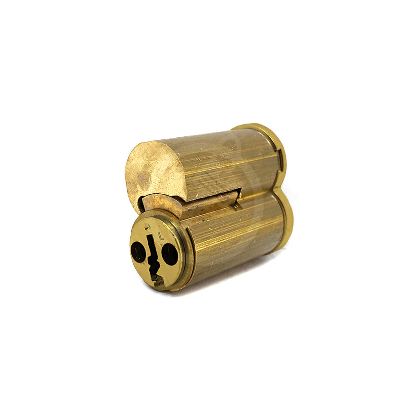 6 Pin IC Core "L" Keyway (Satin Brass) - Image 2