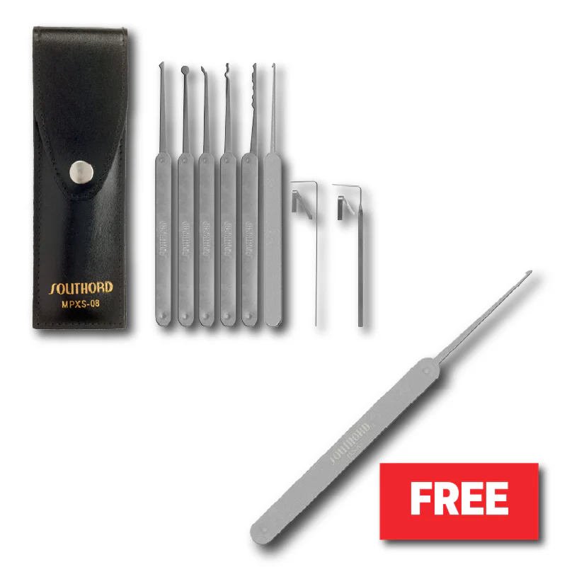 SouthOrd 8pc Lock Pick Set + Free Key Extractor
