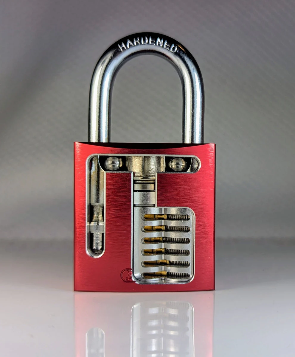 Red ABUS 72/40 Cutaway Padlock | Lock Picking Training Tool - Image 5