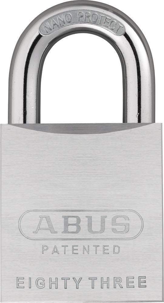 Abus 83/50 Rekeyable Padlock Without Cylinder - Chrome Plated Brass Padlock