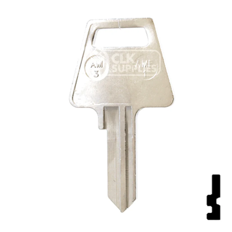 Uncut Key Blank | American Padlock | AME-1, AM3 - Image 12