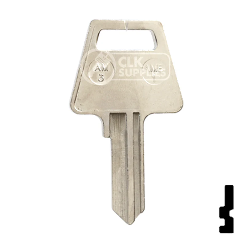 Uncut Key Blank | American Padlock | AME-1, AM3 - Image 14
