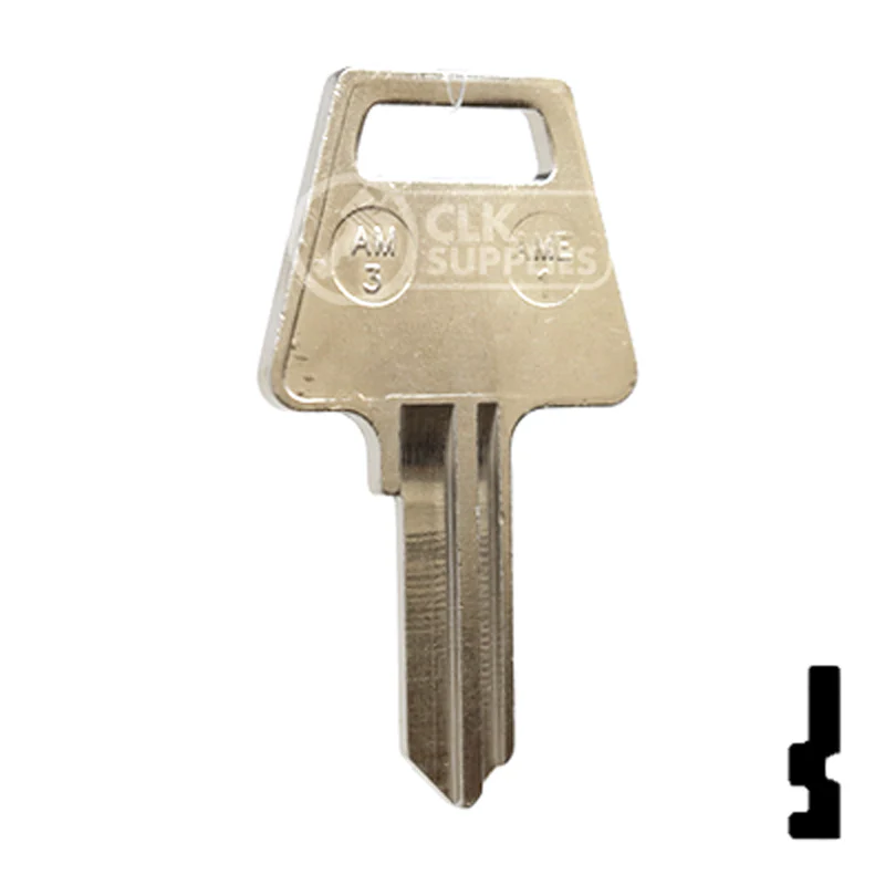 Uncut Key Blank | American Padlock | AME-1, AM3 - Image 15