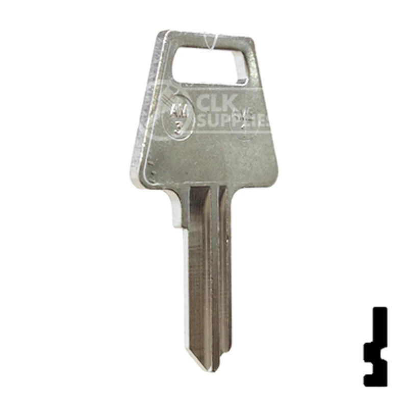 Uncut Key Blank | American Padlock | AME-1, AM3 - Image 16