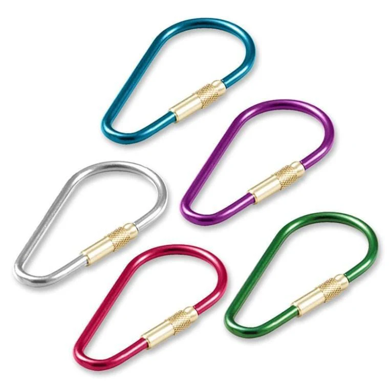 Anodized Oval Key Ring 24/card Assorted Colors