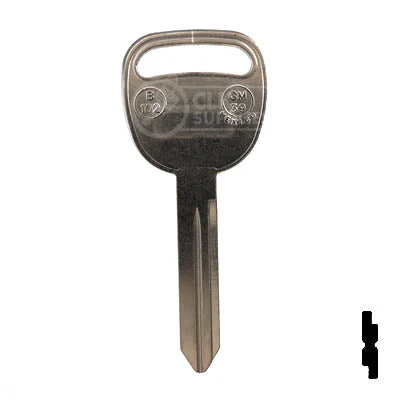 Uncut Key Blank | B102, P1113 | GM - Image 13