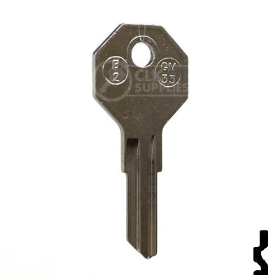 Uncut Key Blank | B2, H1098M | GM Key - Image 15
