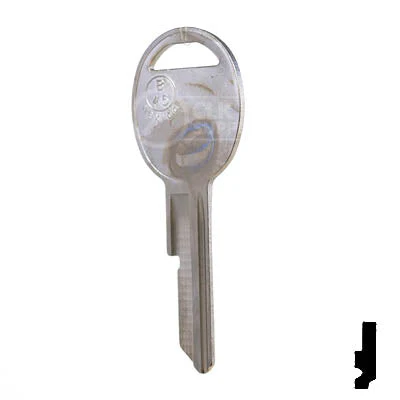 Uncut Key Blank | B45 "H", S1098H | GM - Image 24