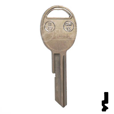 Uncut Key Blank | B47 "K", S1098K | GM Key - Image 14