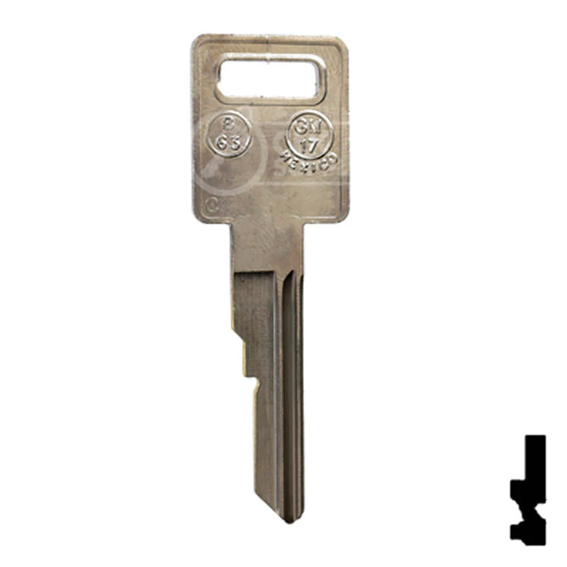 Uncut Key Blank | B63 | GM Key - Image 14