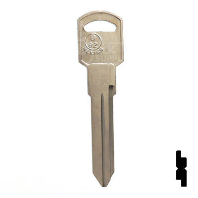 Uncut Key Blank | GM | B92, P1109 - Image 2