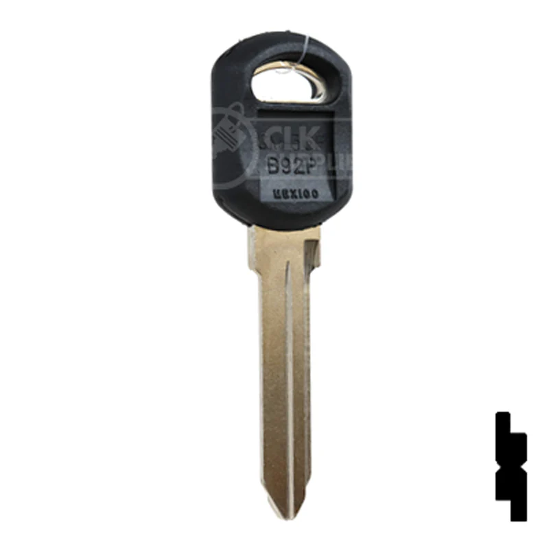 Uncut Plastic Head Key Blank | GM | B92P - Image 15