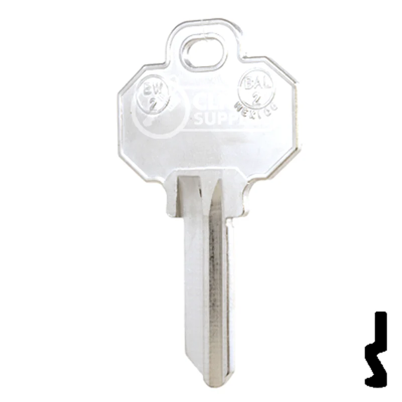 Uncut Key Blank | Baldwin | BW2-NP, 1510, BAL-2 - Image 11