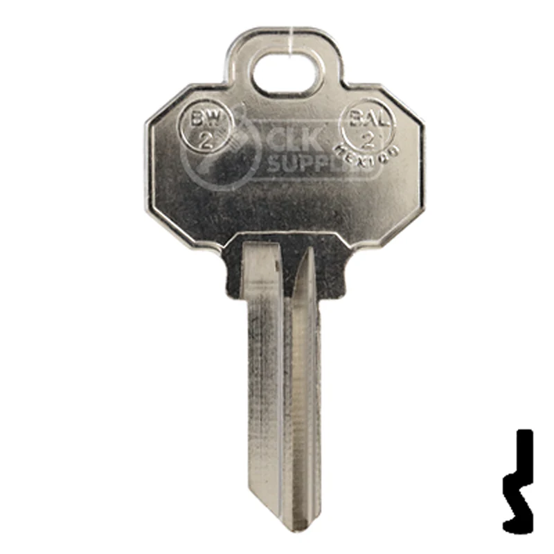 Uncut Key Blank | Baldwin | BW2-NP, 1510, BAL-2 - Image 13
