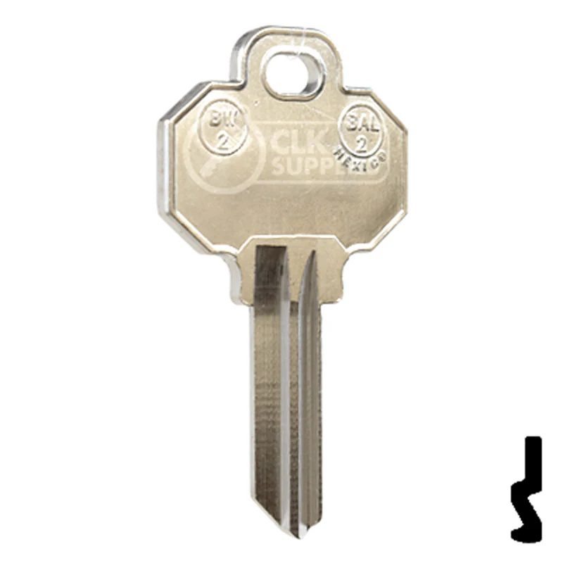 Uncut Key Blank | Baldwin | BW2-NP, 1510, BAL-2 - Image 15