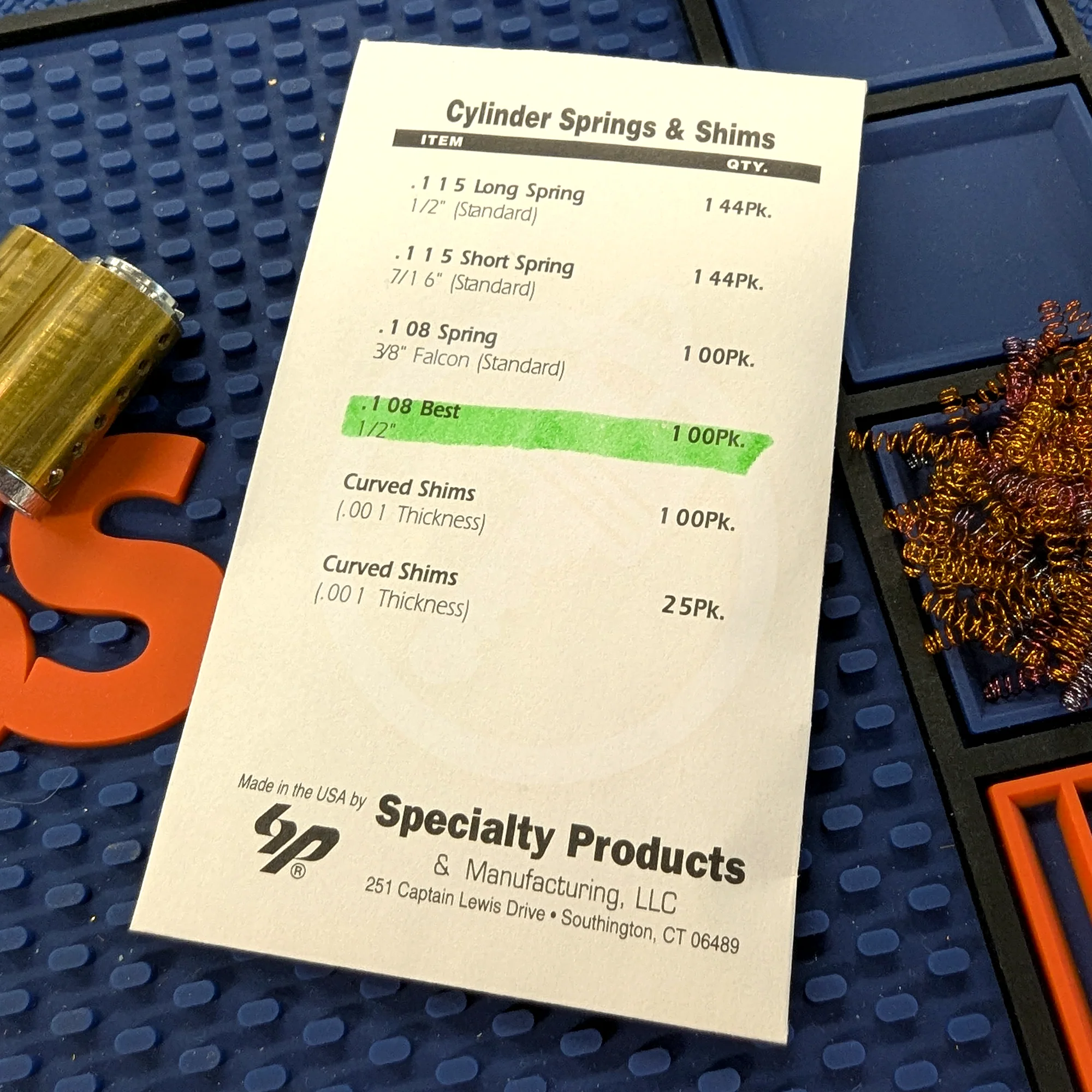 SFIC Best Springs 1/2" For IC Core Locks 100 Pack - Image 5