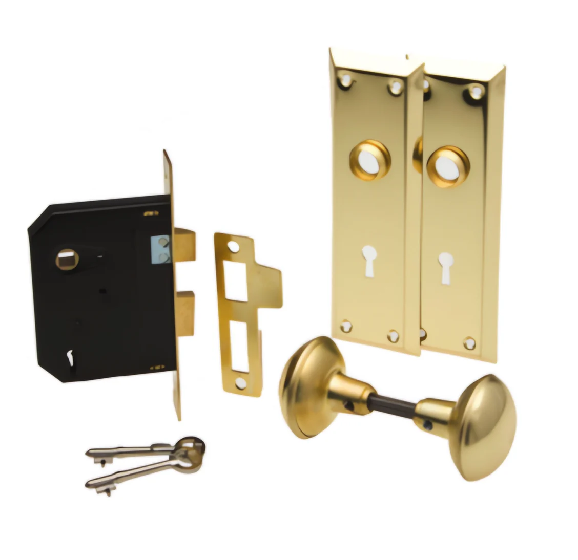 Bit Key Mortise Lockset Satin Brass | US3