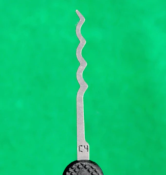 Peterson Lock Pick | C4 Cycloid Quad | Government Steel with Plastic Handle - Image 2