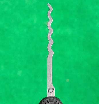 Peterson Lock Pick | C7 Sine Quint | Government Steel with Plastic Handle - Image 2