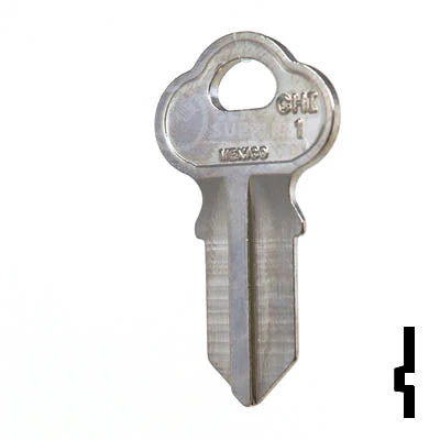 Uncut Key Blank | Chicago | CG2, 1041GA - Image 11