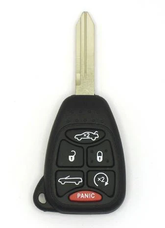 Chrysler, Dodge, and Jeep OEM Replacement Remote Key - 6 Button w/ Trunk, Remote Start, and Convertible