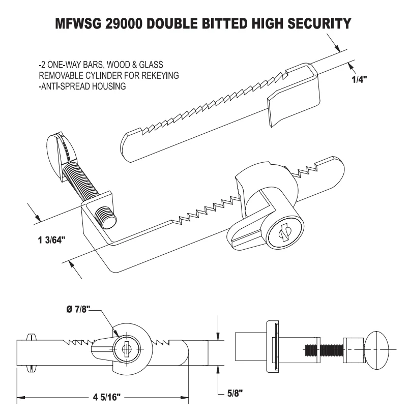 CompX Fort Showcase Lock - Image 2