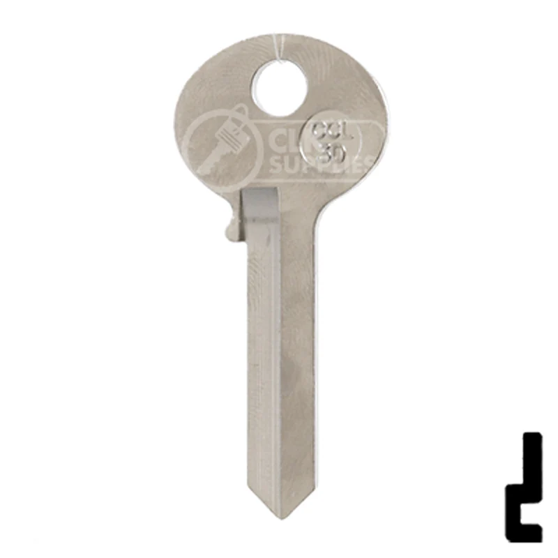 Uncut Cabinet Lock Key Blank | Corbin Russwin | CCL-3D - Image 12