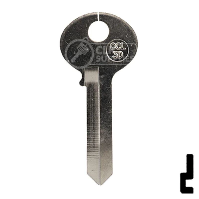 Uncut Cabinet Lock Key Blank | Corbin Russwin | CCL-3D - Image 13